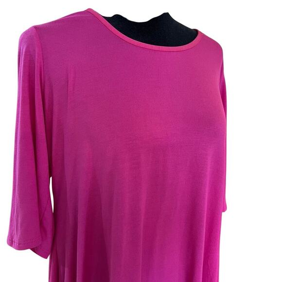 24 seven pink tunic, short sleeves, longer style, Women’s 1X top - Picture 1 of 4